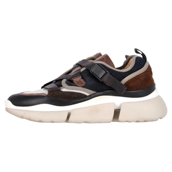 NEW in Box CHLOE Leather Sneakers EU 42 / US 11 Brown Beige Tan Cream RARE sport - Picture 1 of 5